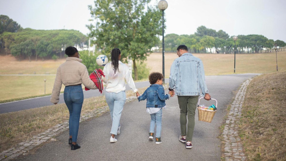 family enjoying an outdoor activity together