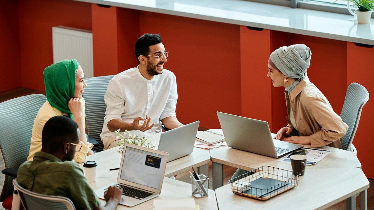 modern office team meeting