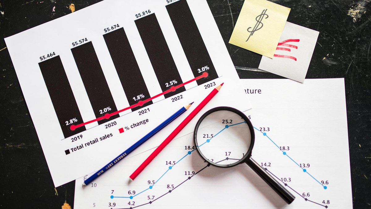 infographic showing rising productivity metrics and falling costs due to AI automation